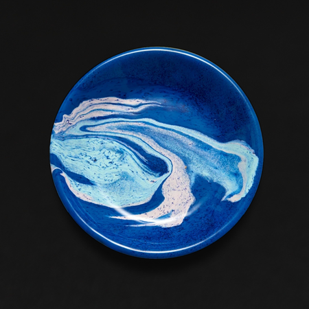 Cookie Teller Emaille "New Marble – Cobalt" 12 cm - Kaffeekirsche Roastery