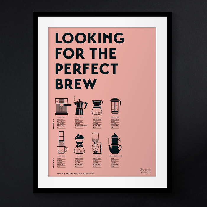 Poster A2 "Looking for the perfect brew" - Kaffeekirsche Roastery